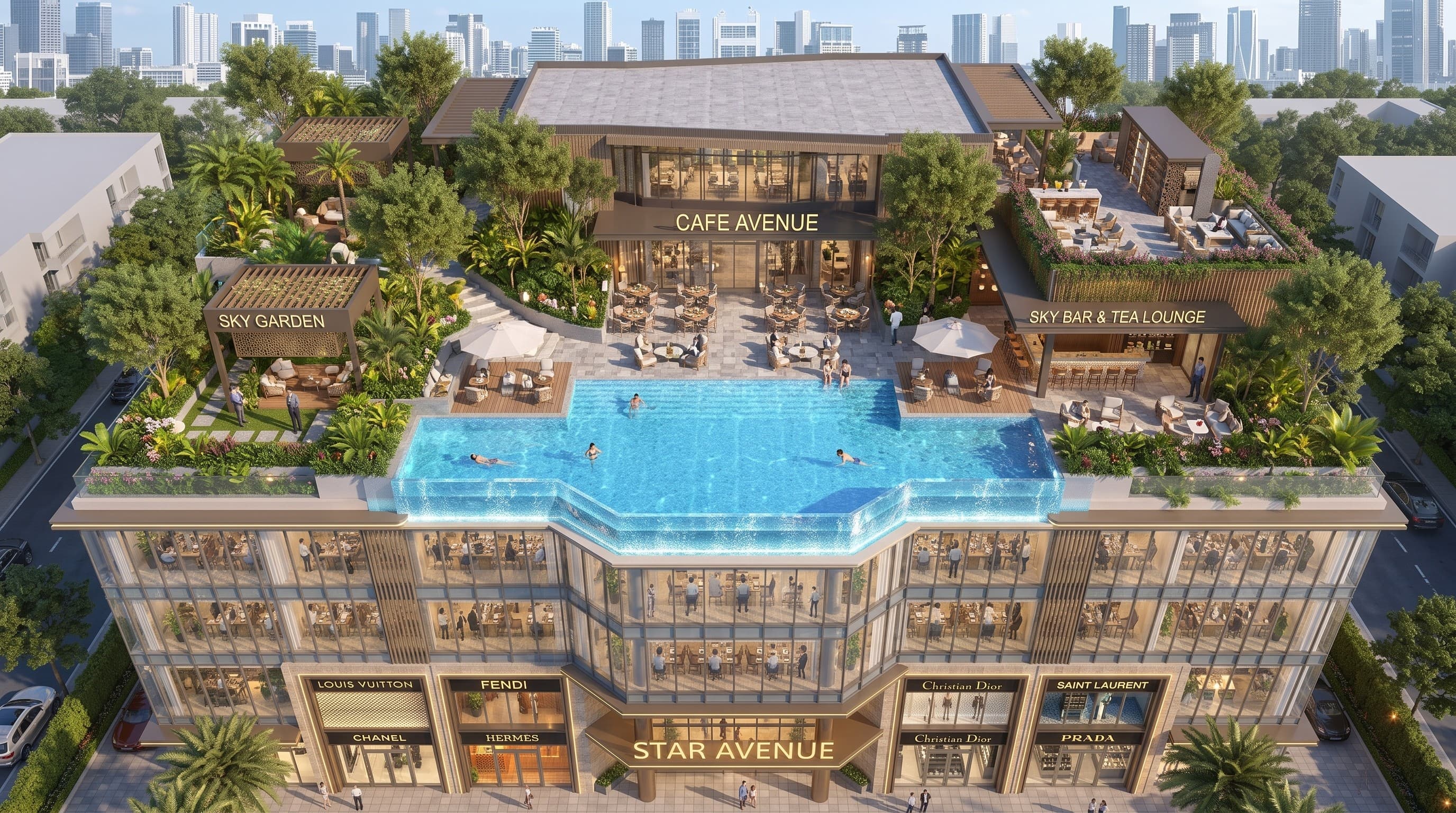 TẦNG 5 — ROOFTOP & TRẢI NGHIỆM CAO CẤP