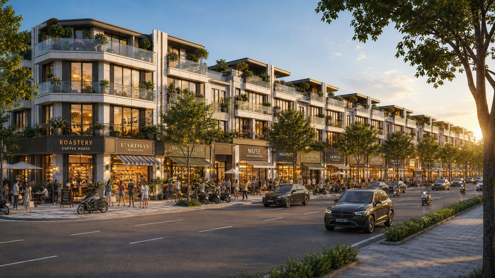 Dãy shophouse phường Thái Bình , tỉnh Hưng Yên